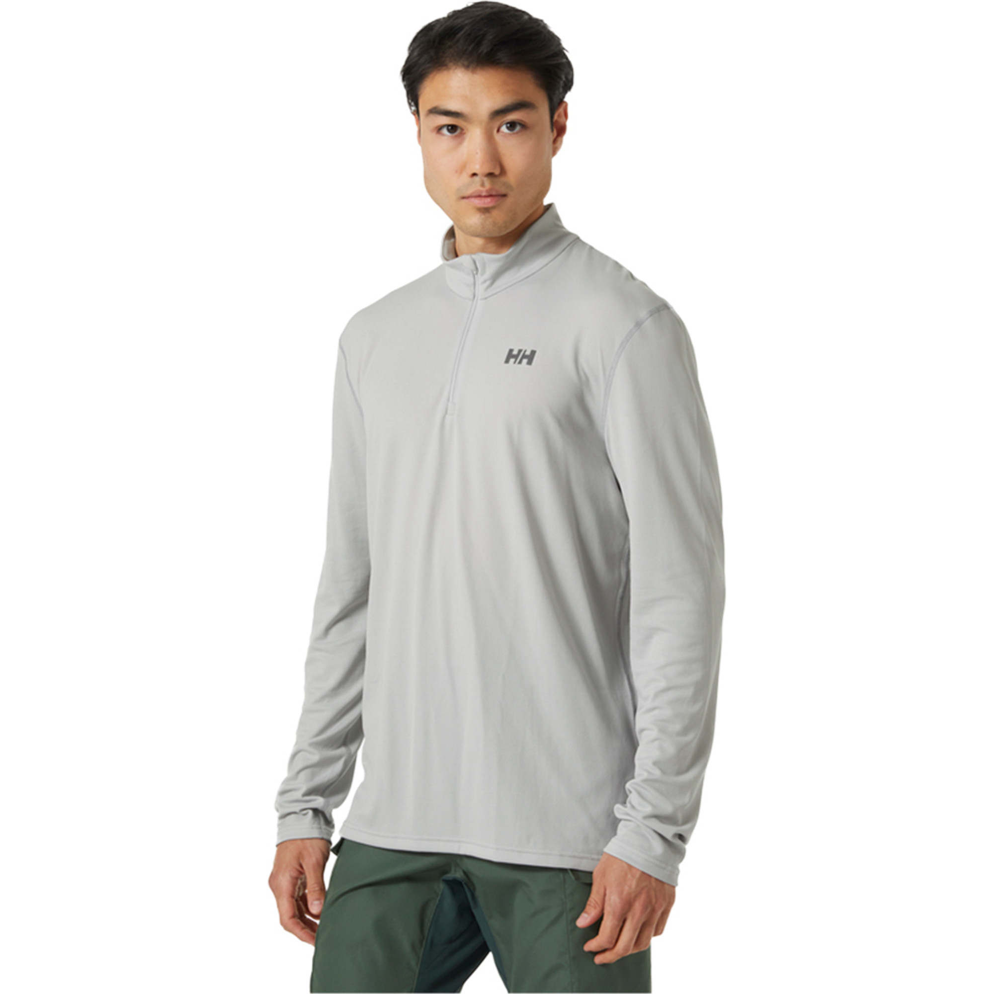 2023 Helly Hansen Mens HH Lifa Active Solen 1/2 Zip Fleece 49507 Grey Fog Wetsuit Outlet